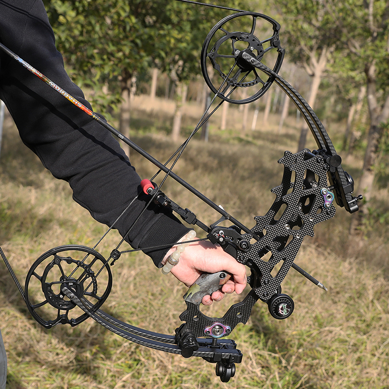 アメイグス 40-70lb カーボンコンパウンドボウ 25-30インチ調整可能 