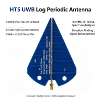 Antenne Log-Périodique LPDA UWB HT5 1300 MHz 10 GHz large bande à gain élevé directionnelle pour réception et transmission pour test de spectre RF EMC