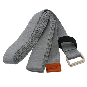Ceinture d'étirement de yoga Shiyan, 3,8 cm de large, 2,5 m, 3,2 m, en coton et polyester, pour étirement assisté, unisexe, gris - Product Image 1