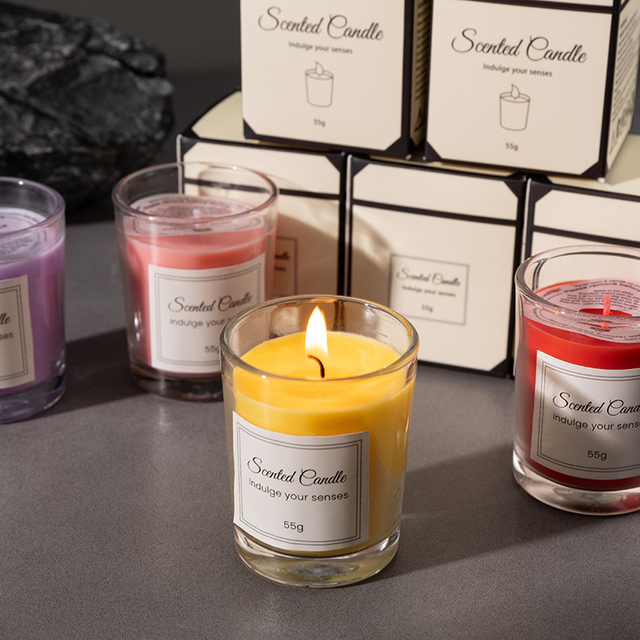 Custom Bulk Decoration Gift Home Fragrance Wedding Favor Aromatherapy Glass Private Label Luxury Soy Wax Scented Candles