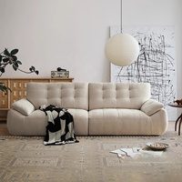Canapé modulaire de salon Zayshine, style nordique moderne, tissu en velours de luxe, 3 places, appartement, villa, canapé de sol en forme de I, détente