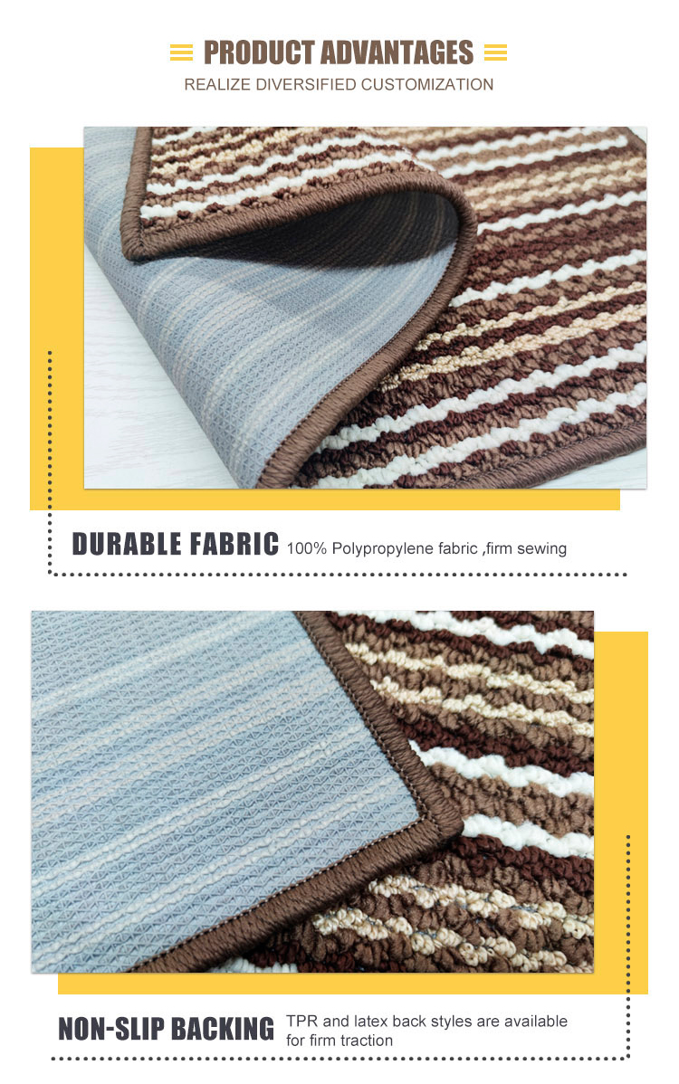 Hot Sale Foot Mat Anti Slip Front Mat Scraper Dust Absorbent Tufted Doormat(图2)