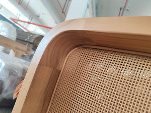 Set <span class=keywords><strong>Sofa</strong></span> taman luar ruangan Modern dengan kayu jati & UV, meja kopi 3 dudukan rotan PE tahan-uv tahan lama untuk penggunaan Hotel vila & Apartemen - Product Image 6