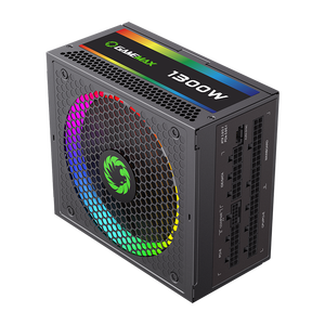 Gamemax 1300W, đen atx3.1 PCIe 5.1, đầy đủ mô-đun, 80 + bạch kim, đồng bộ hóa argb với bo mạch chủ, cung cấp năng lượng chơi game RGB-1300 - Product Image 4