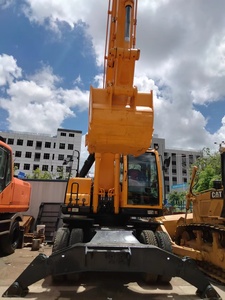 Excavatrice sur pneus Hyundai 210 d'occasion, prix bas, 21 tonnes, d'origine coréenne, bon état, 4x4, excavatrice sur pneus d'occasion Hyundai 210w-9 - Product Image 3