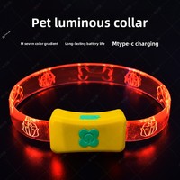 Collier lumineux pour chien en plastique pour la promenade nocturne, anti-perte, rechargeable, disponible en grandes et petites tailles, produits pour animaux de compagnie, accessoires pour animaux de compagnie