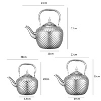 LEYI Bouilloire à café en acier inoxydable avec motif marteau et sifflet, théière de qualité alimentaire avec poignée sphérique, bouilloire en or