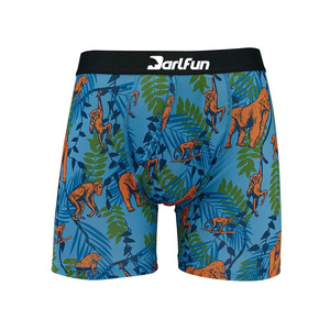 Sous-vêtements de sport pour hommes, caleçons <span class=keywords><strong>boxer</strong></span> en polyester et élasthanne respirant à séchage rapide, motifs animaliers imprimés - Product Image 1