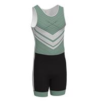 Costume d'aviron pour hommes Fabricant de tissu polyester spandex Impression par sublimation logo Sans manches Séchage rapide Costumes d'aviron d'équipe personnalisés