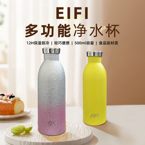 Eifi Water <b>Bottle</b> 500ml Insulated Stainless Steel For Home Office Travel - Product Image 1