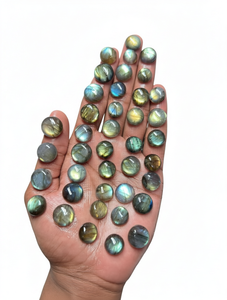 ลาบราดอไรต์ธรรมชาติทรงกลมแบบคาโบชอง สีเทา สำหรับทำเครื่องประดับ - Product Image 1