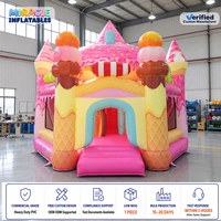 Structure gonflable commerciale avec souffleur, combo crème glacée en PVC de 13 pieds pour la location