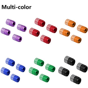 Bouchons de valve en alliage d'aluminium pour pneus de voiture, embouts de valve sans chambre à air en métal, embouts de valve américains en acier inoxydable multicolores - Product Image 1