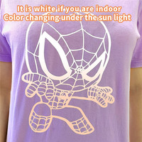 Transferencia de Calor UV vinilo cambio de Color con la luz del sol para camisetas