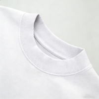 Camisetas Personalizadas de Corte Cuadrado para Hombre, Camiseta de Algodón 100% de Alto Gramaje, Cuello Redondo Acanalado, Estilo Urbano Oversize, Camisetas Cortas de Corte Cuadrado para Hombre