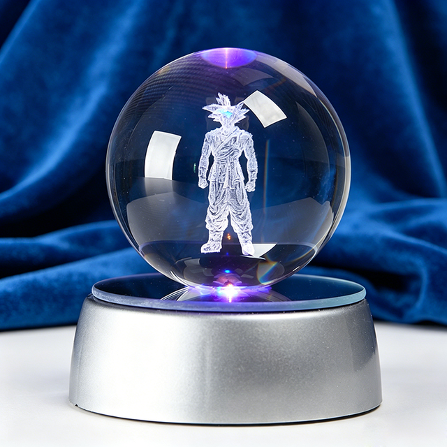 50mm 80mm Custom K9 Crystal Ball 3D Laser Engraved Cartoon Character Personalized Souvenir Gift for Guys