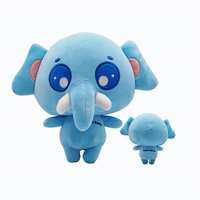 Prix direct usine – Peluche éléphant brodée sur mesure de 25 cm en coton PP super doux et polyester, idéale pour les anniversaires d'entreprise