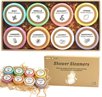 Vente chaude 8pcs Organique Aromathérapie Douche Vapeurs Bain Fizzies Cadeau Ensemble pour Aromathérapie Douches