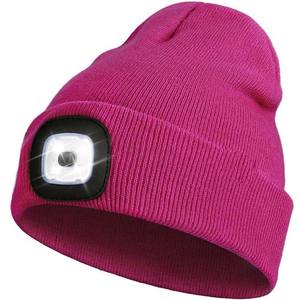 Casquette d'hiver tricotée avec <span class=keywords><strong>lampe</strong></span> frontale LED rechargeable par USB, bonnet lumineux, tuque avec <span class=keywords><strong>lampe</strong></span> frontale, casquette de course - Product Image 3