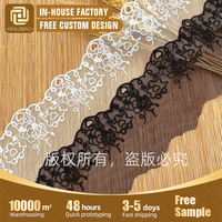 Dentelle brodée festonnée Lolita, tissu en maille de soie de lait brodé motif raisin pour accessoires de bordure de robe d'enfant