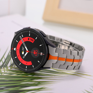 สายนาฬิกาสแตนเลส IVANHOE สำหรับ Samsung <span class=keywords><strong>Galaxy</strong></span> <span class=keywords><strong>Watch</strong></span> 6 5 <span class=keywords><strong>4</strong></span> <span class=keywords><strong>Classic</strong></span> 47 43 <span class=keywords><strong>42</strong></span> 46 มม. 45 มม. สายโลหะไร้ช่องว่าง 40 44 มม. แบบข้อต่อ - Product Image 1
