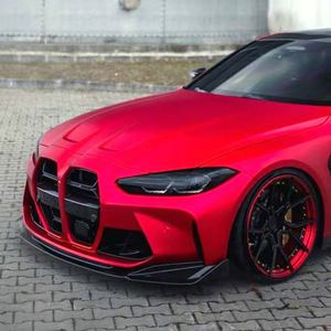 Amp-Z Front Bumper Lip Splitter For BMW M3 G80 M4 G82 2021+ Piano Black Carbon Fiber Texture - Product Image 3