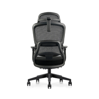 Chaise de bureau ergonomique Chaise pivotante d'ordinateur de direction Chaise en maille à dossier haut avec roulettes