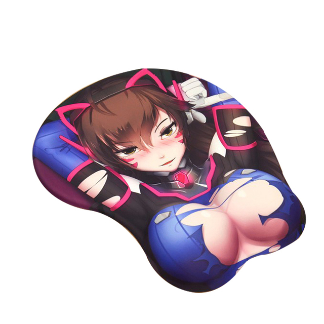 3D Girl Custom Printed Boobs Mousepad Silica Gel Anime Wrist Rest Breast Custom Boom Mouse Pad