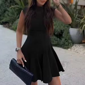 Vestido Midi Casual de Verano 2025, Lino y Algodón, Personalizado, Sin Mangas, con Volantes, Moderno, Nuevo Vestido Personalizado para Mujer - Product Image 4