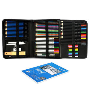 Profession elles 74-Farben-Bleistift set aus Nylon etui Kunst zubehör zum Skizzieren und Zeichnen von Buntstiften Zubehör - Product Image 1