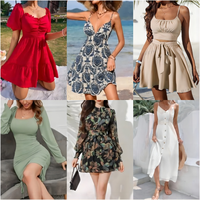 Lot de vêtements d'été pour femmes adultes, assortiment de robes, vêtements d'occasion, fournisseur de vêtements mixtes, hauts en polyester/coton, Chine, livraison en 7 jours