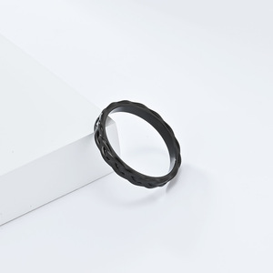 yunnique style minimalist woven <b>chain</b> <b>titanium</b> steel ring, light luxury niche unique design jewelry - Product Image 4