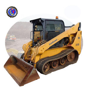 Minicargadora compacta con orugas Liugong CLG388B pintada original de China, MINICARGADORA con componente de motor central, retroexcavadora - Product Image 1