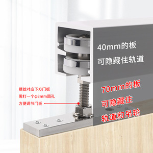 Sliding Door Hardware Aluminum Alloy Track Rolling Smoothly For Partition Doors Bedroom Wardrobe Balcony Use - Product Image 2