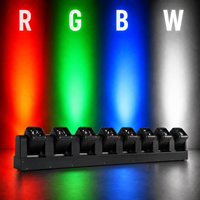 Barre de lumière linéaire mobile LED RGBW 4-en-1 8x40W, lumière auxiliaire IP20, contrôle DMX512, lumière stroboscopique pour scène, DJ, club, mariage