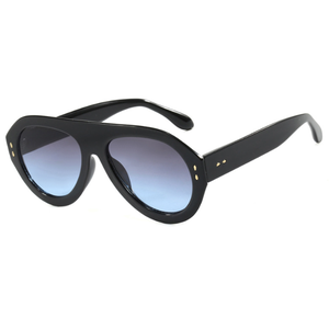 Gafas de Sol Ovaladas de Moda para Mujer, Protección UV400, Decoración Retro con Remaches, Montura Grande, Tendencia - Product Image 2