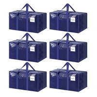 Sacs de rangement durables, boîtes de déménagement, sacs de déménagement extra larges, résistants, avec fermetures éclair et poignées de transport pour le stockage