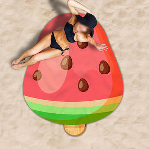 Toalla de playa con forma especial, cobija de microfibra de arcoíris - Product Image 2