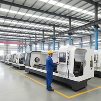Tour à taraudage CNC à 3 axes de grande capacité de fabrication chinoise, modèle CK61125E, machine à taraudage CNC horizontale
