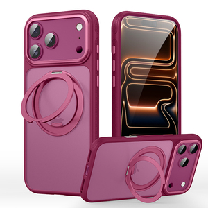 เคสโทรศัพท์มือถือแบบแข็ง Ai Button พร้อมวงแหวนแม่เหล็กหมุนได้ สำหรับ iPhone 18 Pro Max 17 16 15 14 13 - Product Image 1