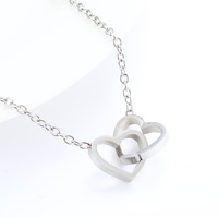 Qiuhan évider amour coeur pendentif collier personnalisé Couple cadeau personnalisé nom collier