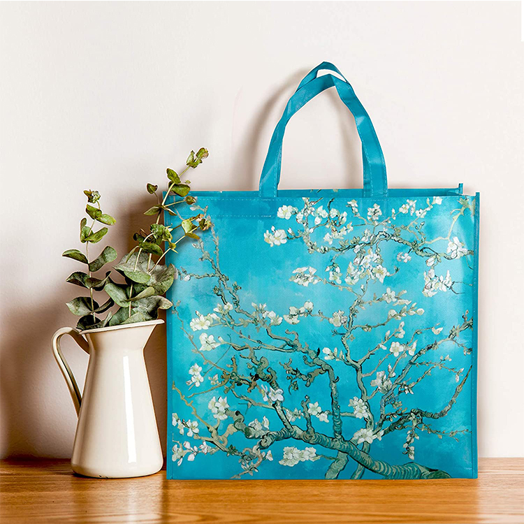 Van Gogh's painting Almond Blossoms printed promotional non-woven fashion shopping bags