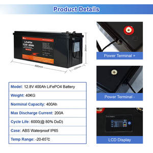 แบตเตอรี่ HBOWA เกรด A LiFePO4 12V 300Ah 100Ah 200Ah 24V สำหรับเก็บพลังงานแสงอาทิตย์ LFP สำหรับกิจกรรมกลางแจ้ง ตั้งแคมป์ รถยนต์ RV เรือ 12.8V LiFePO4 - Product Image 5