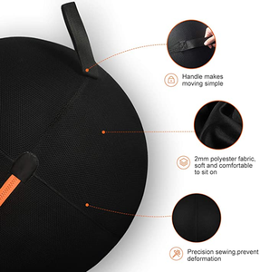 Sedia a Sfera in PVC 55cm, Leggera e Autoportante, Set per Esercizi di Yoga Ergonomici per Attivare la Postura, per Ufficio, Dormitorio, Casa e Palestra - Product Image 5