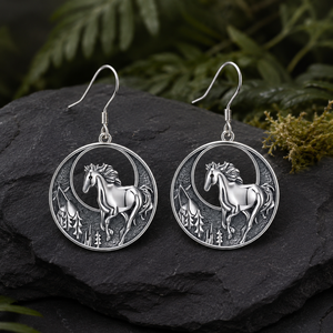 Set Collana e Orecchini Vintage Cavallo della Foresta per Donna, Gioielli Unici di Moda - Product Image 5