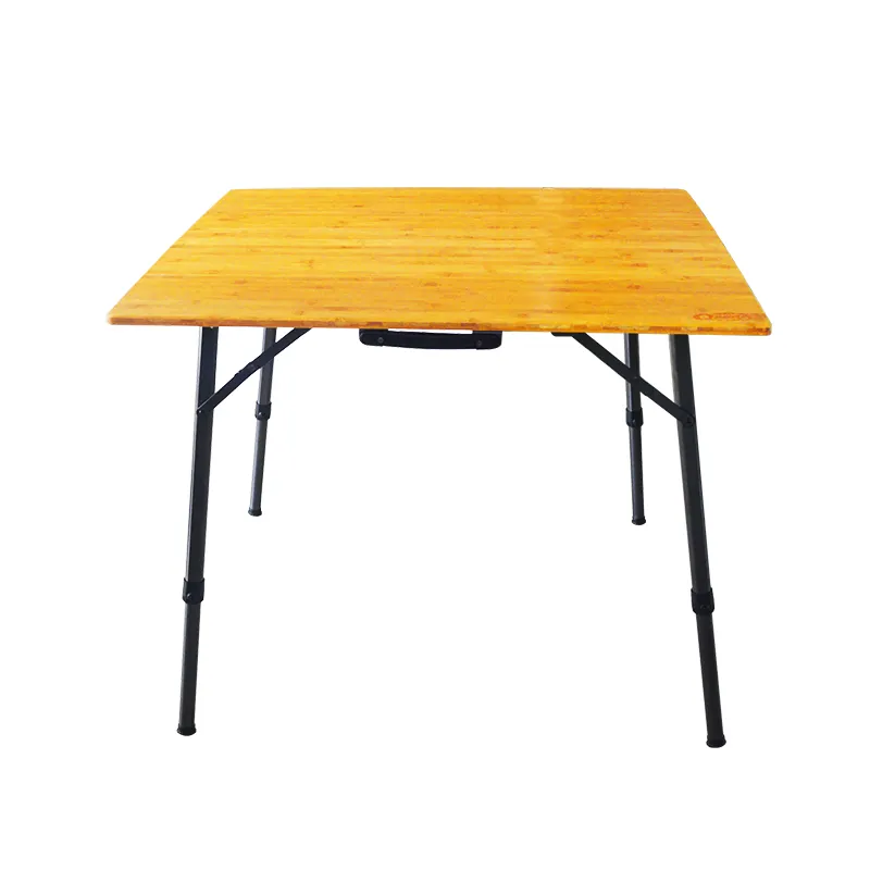 أثاث الخيزران طاولة قابلة للطي مربع في الهواء الطلق في الأماكن المغلقة طاولة طعام بطول الساقين قابلة للطي المحمولة قابلة للطي الجدول وجبة خفيفة لتناول العشاء