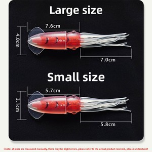 Aotuo Esche Artificiali Realistiche a Forma <span class=keywords><strong>di</strong></span> Calamaro Morbido da 11,5 cm e 14,5 cm, Ideali per la Pesca in Mare <span class=keywords><strong>di</strong></span> Spigole da Barca in Acqua Salata - Le Più Vendute - Product Image 4