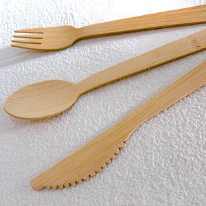 Penjualan terlaris 100% Biodegradable sekali pakai 170mm bambu sendok garpu Set-gaya mewah untuk pesta - Product Image 3