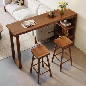 Armoires de bar murales en bois massif haut de gamme de luxe léger Petite maison Salon Canapé Partition <span class=keywords><strong>Table</strong></span> longue Armoires de bar hautes - Product Image 6
