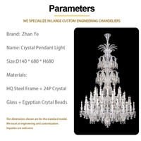 Lustre Duplex Moderne Simple Villa Cristal Lampe Hall D'hôtel Salon Escalier Long Lustre Décorations Lumières